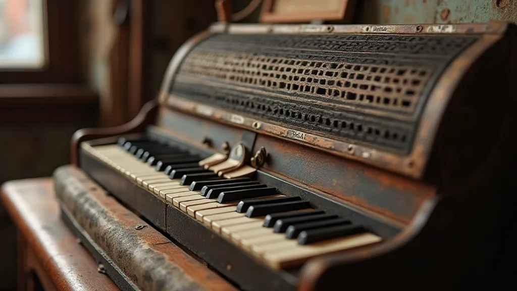 Antique accordion detail