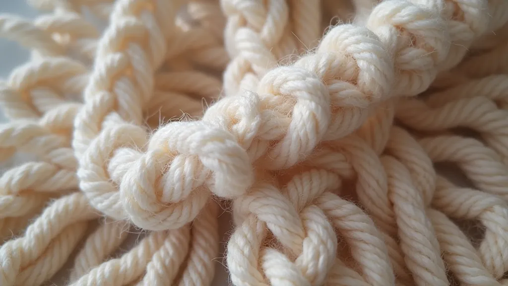 Macrame cords laid out for a half hitch knot