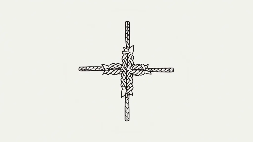 Illustration of a half square knot