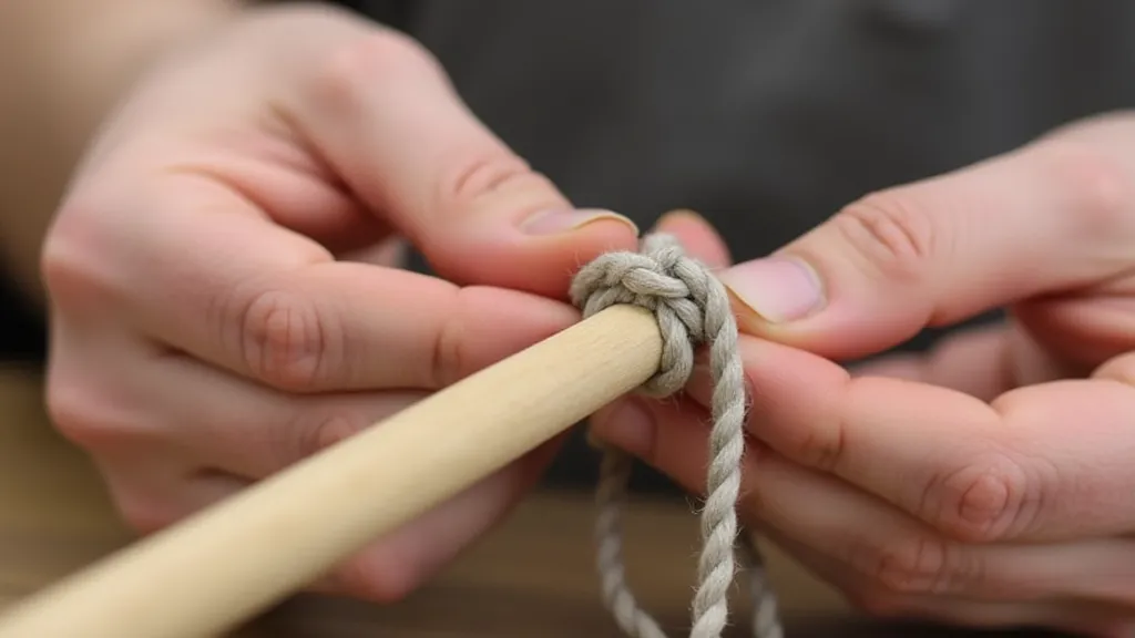 Demonstration of the Lark's Head Knot