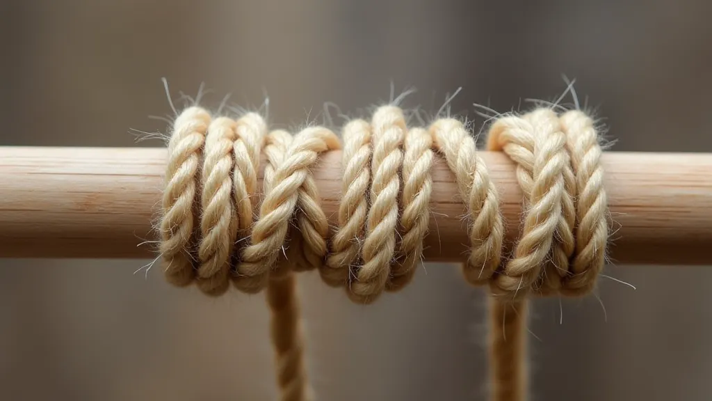 Row of Lark's Head knots