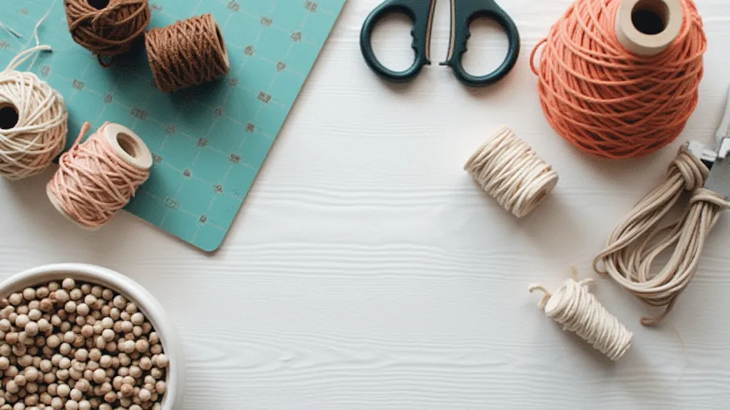 Organized macrame workspace