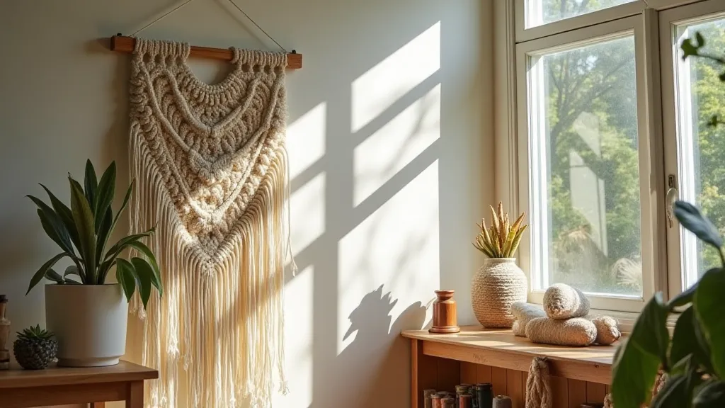 A macrame studio filled with natural light