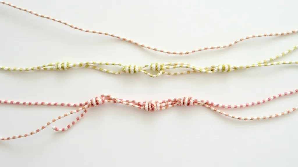 Strands forming an X